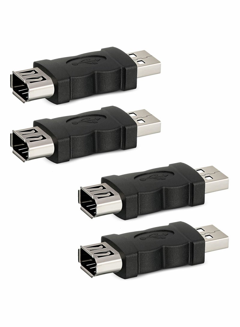 Firewire IEEE 1394 6 Pin USB Adapter Female F to M Male Cable Converter, 2.0 for Printer, Digital Camera, 4 pcs - Image 1